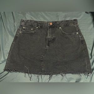 H&M Black Jean Skirt
